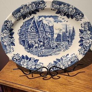 Vintage (1970s) Dickens Series, Blue Willow Oval Platter